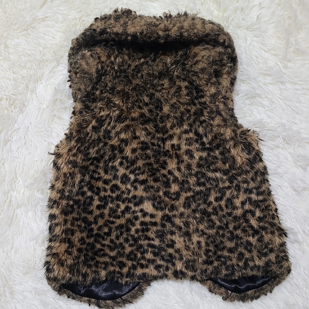 CHEROKEE‎ Girls Faux Fur Animal Print Vest - Size XS 4/5 - Picture 6 of 10